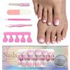 MrCuvaryas Set di 120 unghie finte, 12 misure, unghie finte, da incollare, copertura completa in acrilico, punte per unghie dei piedi artificiali, per donne e donne, nail art, fai da te (rosa sfumato,