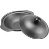 CLQ Piccolo Wok con Coperchio Wok, Padella Wok in Ghisa, Padella Antiaderente, Adatta A Persone Singole O Multiple, Mini-Wok Risottiera Claypot, Casseruola in Ghisa-16cm