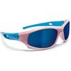 Bertoni Occhiali Sportivi Bambino Polarizzati Antiriflesso 100% Protezione UV - Unisex Flessibili e Ultraleggeri - Kid by (Rosa/Azzurro)