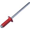 AERZETIX - C57159 - Set di 50 rivetti ciechi Ø4x10mm colore rosso fuoco RAL 3000 - in acciaio/alluminio - rivetto pop a rottura stelo