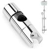 LDERFIV Supporto Doccia, Regolabile Ricambio Supporto Doccetta 18-25 mm ABS Cromo, Accessori Bagno Installazione Semplice per barra scorrevole cromato Saliscendi
