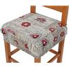 Casatessile Cuscino coprisedia Cucina con Fascia Elastica GARDENALUX Cuscino Sedia sfoderabile, Cuscino 38x38 cm.