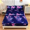 Morbuy Lenzuolo sotto con Angoli Singolo/Matrimoniale, Elastici Poliestere Microfibra profondità 30cm - Vari Colori e Taglie Letto Singolo (Farfalla Rosa,150x200+30cm)
