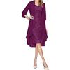 Generic Abiti Midi Casual Vestiti da Cerimonia Mamma della Sposa Abiti Impero 2024 Vestito Matrimonio Donna Scollato Vestiti da Discoteca Abito da Cocktail Serale Abito per Invitata Matrimonio Vestiti Raso