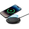 KSIX smart your tech Ksix Fast Charge 15 W - Base di ricarica wireless per smartphone e auricolari Qi, ricarica rapida, cavo USB-C a USB-C, nero