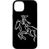 T-Shirts Grafiche de Equitazione per Rag Equitazione Ragazza che disegna Cavallo Cavaliere Custodia per iPhone 14 Plus