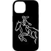 T-Shirts Grafiche de Equitazione per Rag Equitazione Ragazza che disegna Cavallo Cavaliere Custodia per iPhone 14
