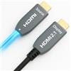 Elfcam-8K Cavo HDMI a Fibra Ottica -3M 48 Gb/s eARC VRR - Ultra Alta Definizione per Cinema&Gaming-Chip Tedesco Silan+Laser V26, Fibra Resistente alle Piegature-Compatibile con PS5, Xbox, PC e TV 8K