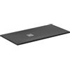 Ideal Standard - Ultra Flat S+, Piatto doccia rettangolare ultrasottile in resina effetto pietra, 140x70cm, Ideal Solid, Scarico lato corto, Nero