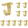 NearMoon Ganci da soffitto a vite in acciaio inossidabile, appendiabiti da sotto lo scaffale per asciugamani, vestiti, appendiabiti da bagno, cucina, garage, confezione da 10 (oro spazzolato)