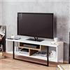 Hanah Home Supporto per TV, melammina, Rovere Bianco e Nero, Taglia Unica