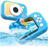 uleway Macchina Fotografica Bambini, ULEWAY 2.4" 1080P Macchina Fotografica Subacquea, Fotocamera Digitale Impermeabile Bambini Videocamera con Scheda SD 32G per Bambini 3 4 5 6 7 8 9 10 11 12 anni
