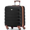 Flight Knight Valigie Rigide in ABS Leggere a 2 Ruote - Bagaglio a Mano Da Cabina Approvato per Compagnie Aeree Come British Airways E Dimensioni Massime per Easyjet Borsa Da Cabina Grande 56x45x25cm