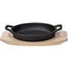 Tognana TEGAME IN GHISA CM 17X11 CON SUPPORTO IN LEGNO