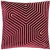 Paoletti Cuscino Evoke Velvet con imbottitura in piuma - Lussuoso cuscino decorativo quadrato con motivo a zig-zag e imbottitura (Borgogna - 45x45cm)