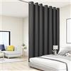 Bonzer Tenda divisoria extra larga per la privacy totale della parete, con occhielli nella parte superiore, isolamento termico, tende oscuranti per finestra scorrevole, 274 x 274 cm (lunghezza x