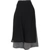 GURU SHOP Ethno - Gonna da donna, in cotone, nero/grigio, 44