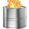 Onlyfire Braciere Senza Fumo, A Fuoco di Legna, Focolare Portatile in Acciaio Inox per Falò All'aperto con Borsa di Trasporto per il Campeggio, Barbecue, Patio, La Spiaggia, Ø 50 cm