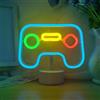Horseneon Gioco Insegne al Neon Alimentazione,Controller Gaming,Insegna al Neons LED,Lampada Neon Parete,Led Gaming Neonper Camera da Letto Sala Giochi Bar Decorazione per Feste
