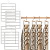 Occupaternm Appendi Pantaloni da Armadio, con Protezione Antiscivolo, Archiviazione Multistrato, Grucce per Pantaloni, Adatto per Piccoli Armadi, Appartamenti, Dormitori e Qualsiasi Spazio Limitato (Blanco)