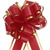 QUARKZMAN 5pz 4 Fiocchi Regalo Grandi Dorato, Fiocchi Regalo per Auto Organza Nastro per Cestini per Auto Nuziali Regali Fiocco Natale, Rosso Vino
