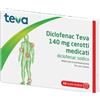 Teva Diclofenac 140 mg - Cerotti per il dolore muscolare, 10 cerotti medicati