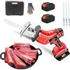 dosiwlatever Sega elettrica da macellaio per carne e ossa - Sega alternativa in acciaio inossidabile con 2 batterie + 3 lame per sega, per bistecche, cosce di pollo, braciole di maiale, lische di pesce