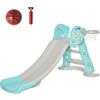 HOMCOM Scivolo per Bambini con Canestro Pieghevole Età 18+ Mesi 140x87x75cm