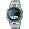 Casio Orologio CASIO AW-80D-1A Acciaio Anadigit Chrono Telememo Digitale Nero 50mt
