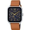 Casio Orologio Uomo CASIO MTP-M305L-1AVER Pelle Marrone Nero VINTAGE