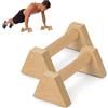 Flintronic Parallele Calisthenics in Legno - Maniglie per Flessioni, Parallele Basse per Fitness, Parallela in Legno, Ginnastica e Allenamento Della Parte Superiore del Corpo