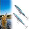JRILUO 2 Pezzi Esche da Pesca 10cm/24g, Esca Artificiale Affondante a Lancio Lungo, Pencil Swimbait per Mare, Fiume, Lago e Barca, Esca Mare per Siluro, Trota, Spigola, Acqua Dolce e Salata