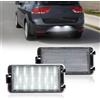 NSLUMO Luci Targa LED Compatibili con Seat Ibiza Cordoba Leon Toledo 1M Arosa, Fanale Posteriore Targa Lente Trasparente Super Luminoso Ricambio Accessorio 2 Pezzi