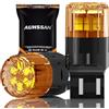 AUHSSAN W21/5W Lampadine LED, Ambra Super Brillante 12V-24V Non Polarità 2835 18SMD T20 7443 7440 W21W Lampadines LED per le Luci di Segnale, Luci di Retromarcia, Lampada di Luce Diurna (2Pezzis)