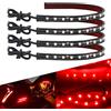 Keiurot Rosso Tubo flessibile impermeabile a LED per auto, per moto da 12 V Auto Moto 5050-18SMD 32 CM Striscia LED Auto LED Sottoscocca