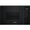 Siemens BE555LMB1 iQ500, forno a microonde da incasso con funzione grill, 59 x 38 cm, 900 W, 25 l, in acciaio inox, controllo touchControl, aiuto idrolitico, cookControl 8 microgrammi automatici, nero