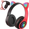 Generico Cuffie Orecchie Gatto, Luce a LED, per PC Telefoni Tablet e Stereo, Wireless Bluetooth Radio Fm Mp3, Ragazze e Ragazzi, Musica Social Studiare PodCast, Estate Feste Regalo Compleanno