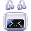 Sandyseptember Auricolari Open Ear Design Con Microfono HiFi Sound Wireless Cuffie Per Mobile Gaming (traduzione Viola)