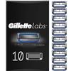 Gillette Labs Lamette di Ricambio per Rasoio di Sicurezza Riscaldato, Confezione con 10 Ricambi da 5 Lame, Regalo Uomo, Resistente all'acqua, Massimo Comfort