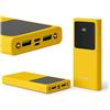 FOREVER Colorum Power Bank 10000 mAh Giallo - Batteria Portatile con USB-C e microUSB - Power Bank con Schermo LED - Powerbank Ricarica Rapida di Due Dispositivi con Due Luci LED