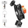 K&F CONCEPT Braccio Magico con Cold Shoe e Vite 1/4 | Mini Magic Arm con doppia testa sferica 360°, compatibile con microfono, monitor, luce LED e accessori fotocamera - MS27