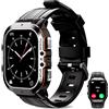 OUKITEL Orologio Smartwatch Uomo Militare Rugged 1.96'', Chiamate Bluetooth, 120+ Modalità Sportive, 5ATM Impermeabile, -40℃~70℃ Resistente, Cardiofrequenzimetro, Sonno, Bussola, Torcia, Android iOS
