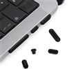 ProElife Set di 7 tappi antipolvere e antisporco MacBook Pro 2023-2021 14,3-16,3 M3 M2 M1 Pro/Max (A2779/A2442/A2780/A2485), accessori in silicone anti sporco nero