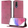 XINYEXIN Custodia per OnePlus Nord 5 5G, Cover a Libro in Pelle PU con Blocco RFID, Slot per Carte, Supporto, Protezione Completa Antiurto - Rosso