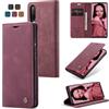 owlhold Cover Huawei P30,Custodia Huawei P30 Magnetica Portafoglio Flip[Antiurtoo][Cavalletto][Carta Fessura] Cover Pelle per Huawei P30-Vino Rosso
