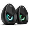 OR O R O W Altoparlanti PC rgb, 2.0 Altoparlante stereo 10W Casse per pc,casse pc gaming, ingresso AUX da 3.5 mm, Alimentazione USB per Computer, Portatile, Tablet,Monitor (S208)