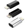Kefiany Adattatore da USB C Femmina a Lightning Maschio (3Pack) Cavo Type-C Jack Ricarica Adapter per Apple iPhone iPad Caricabatterie Adattatori Caricatore Tipo Presa Cavetto Spinotto Connettore tp-to