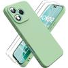 Ikziwreo Cover per Honor 400 Lite 5G,Custodia in Silicone Morbido TPU Liquido,Case Protettiva Gomma Antiurto - Matcha
