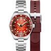 Spinnaker Orologio automatico da uomo Challenger da 42 mm con bracciale in acciaio inossidabile massiccio SP-5159, Rosso fuoco