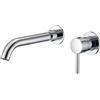 VALAZ Rubinetto Bagno Lavabo a Muro Cromo | Miscelatore Lavabo Bagno Acqua Fredda e Calda, Risparmio Acqua | Installazione Facile | Ottone, Inossidabile, Elegante, Becco 21cm, Serie Guadiana
